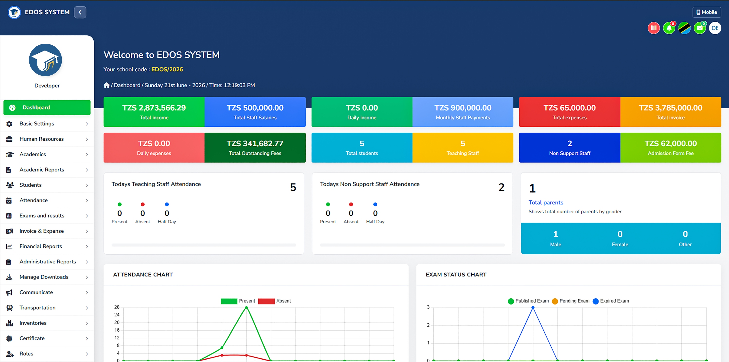 EdOS Mobile Application View